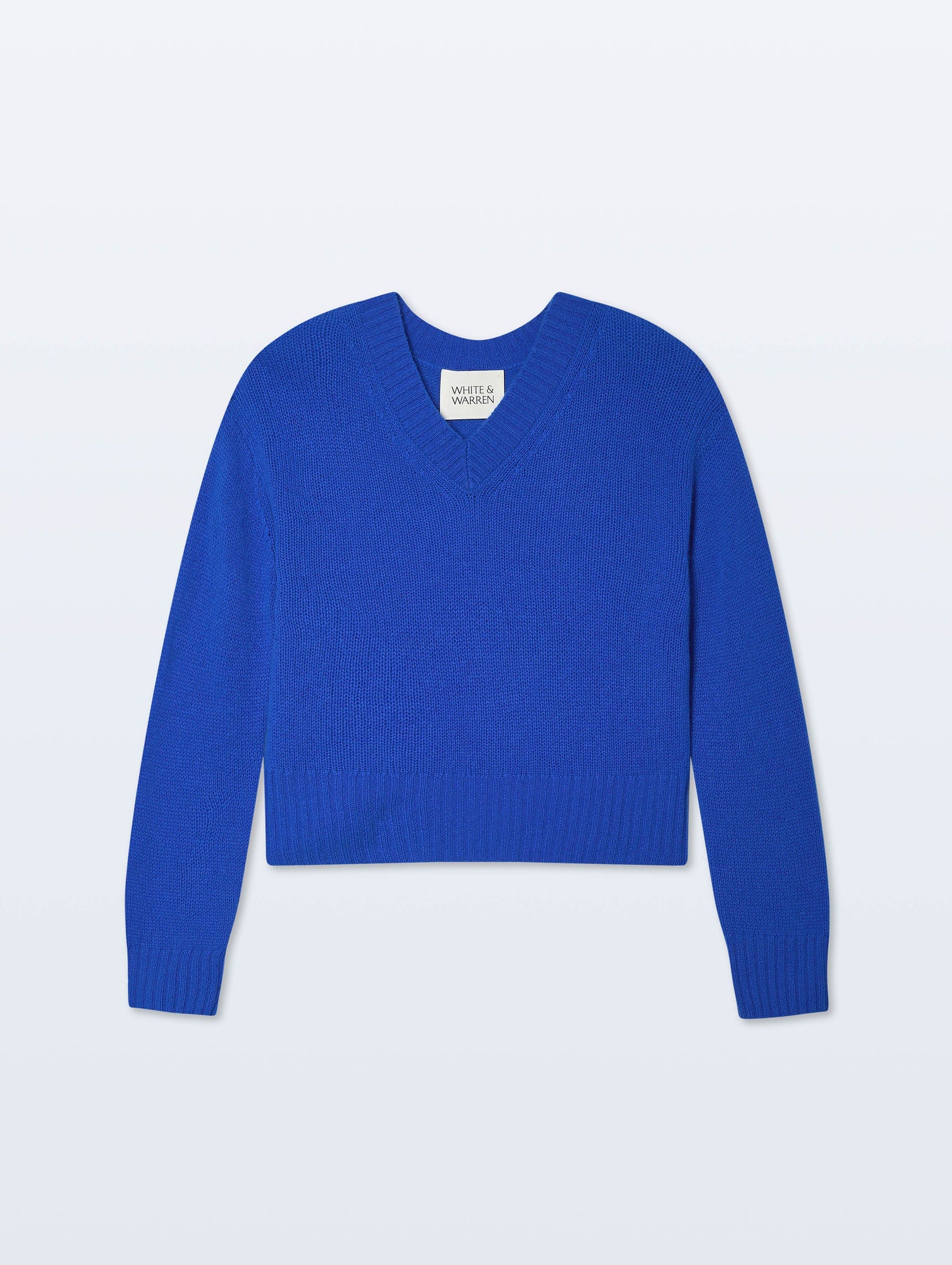 Cashmere Featherweight V Neck | Cobalt Blue