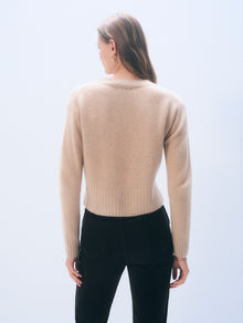 Cashmere Featherweight V Neck | Muted Camel