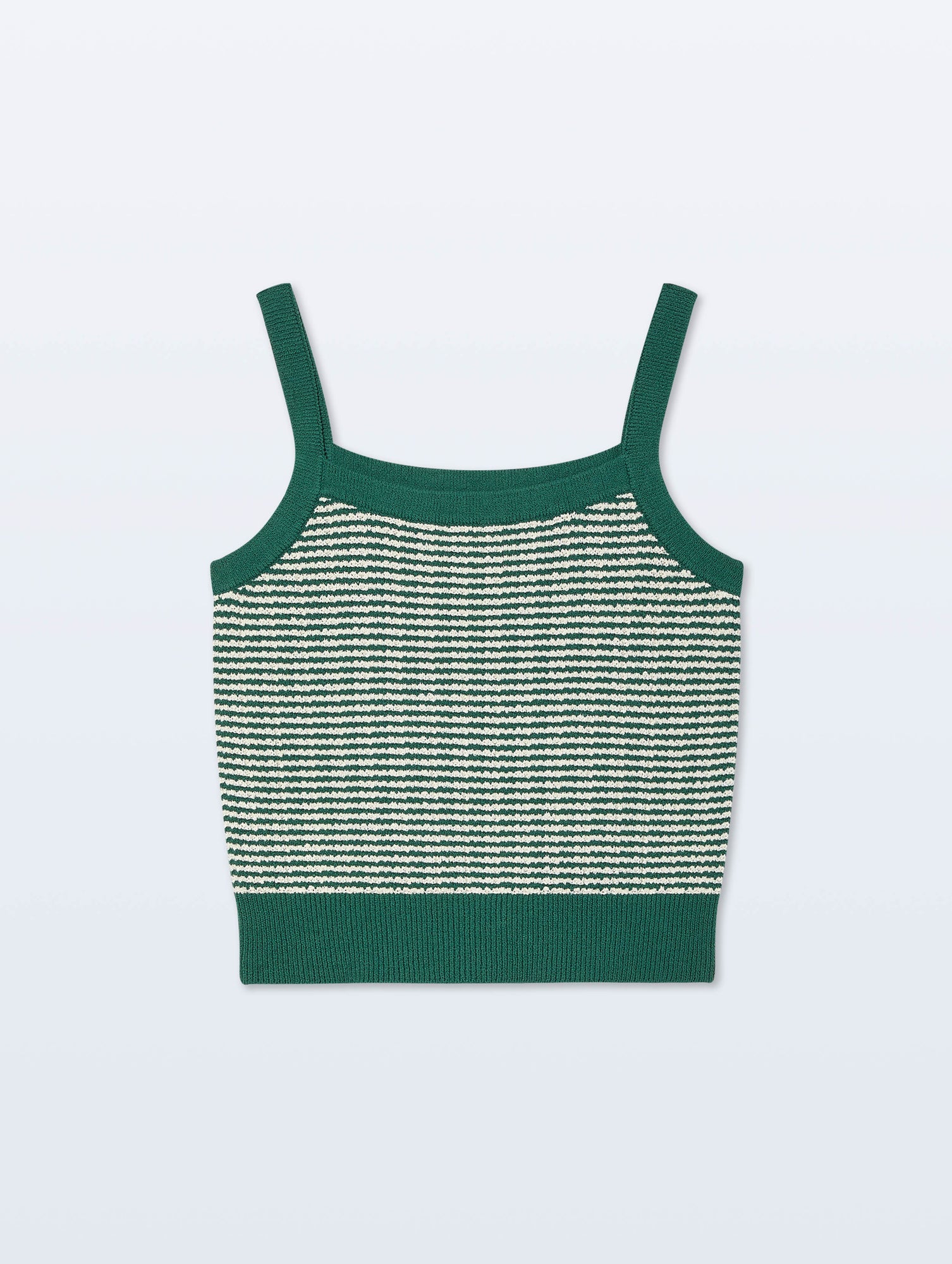 Boucle Tank Top | Ivy Green / Ivory Stripe
