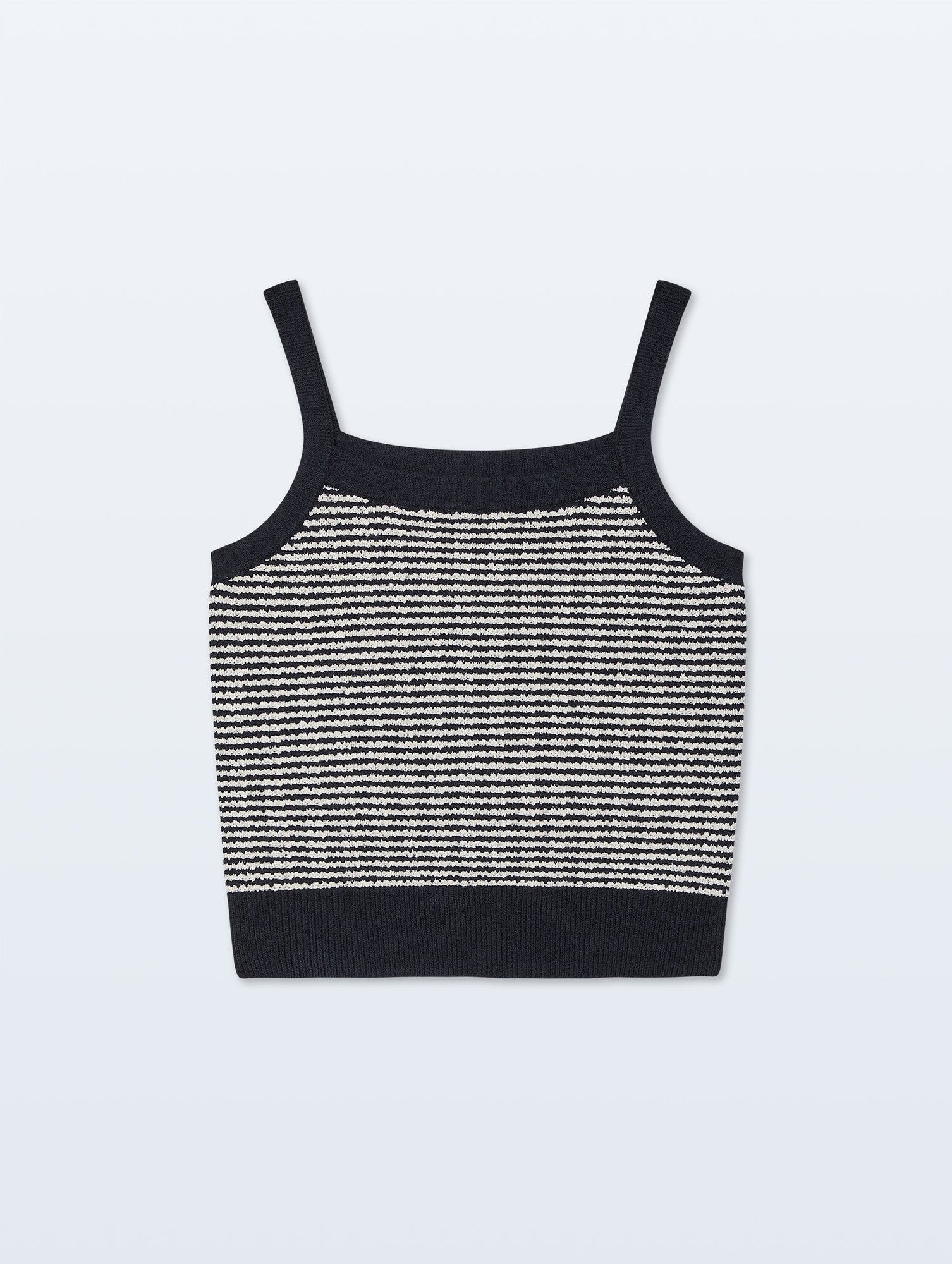 Boucle Tank Top | Midnight / Ivory Stripe