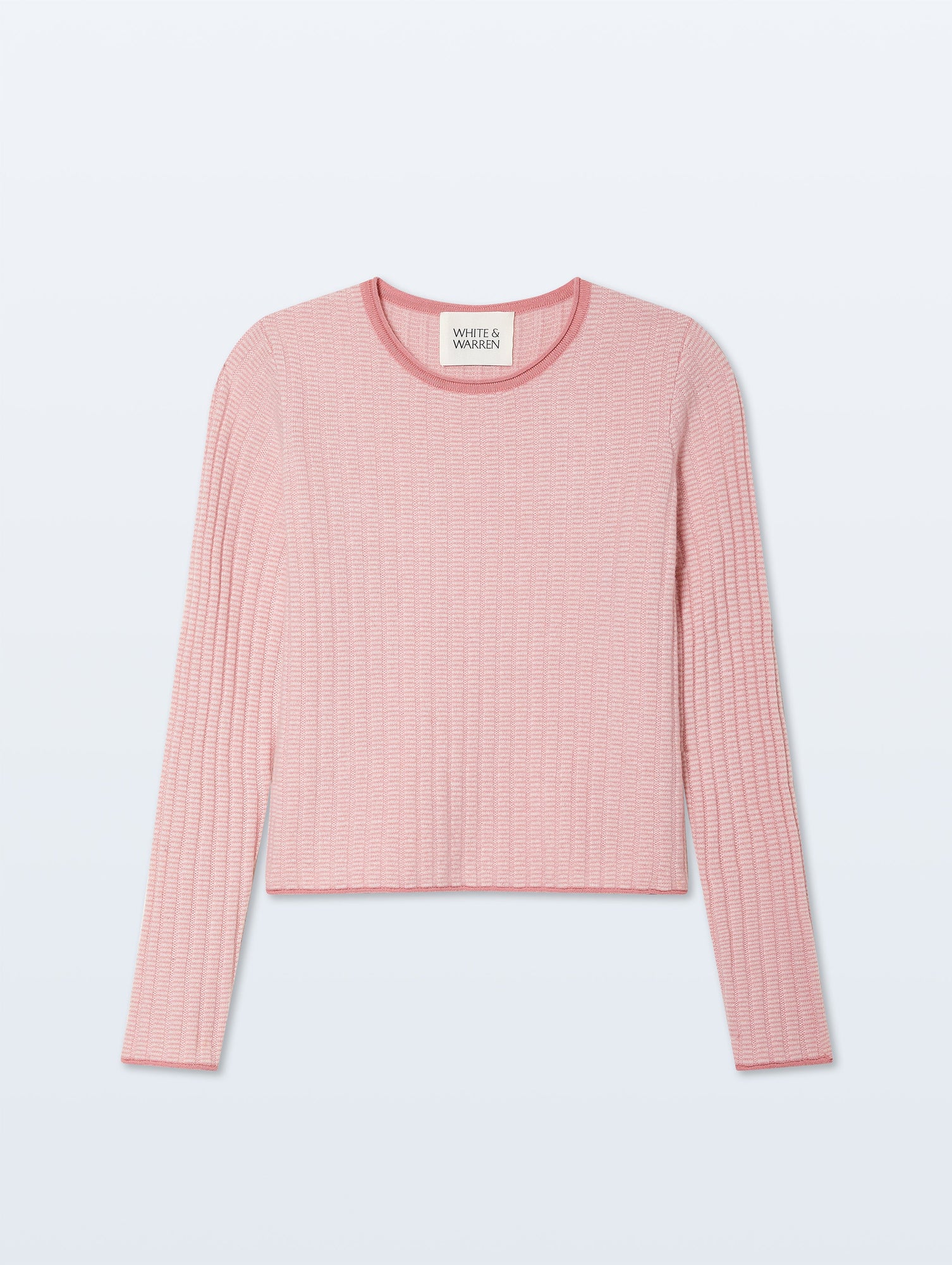 Cashmere Textured Crewneck | Clay Pink