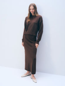 Cotton Tape Crewneck | Dark Espresso