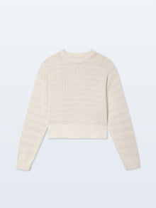 Cotton Tape Crewneck | Ecru