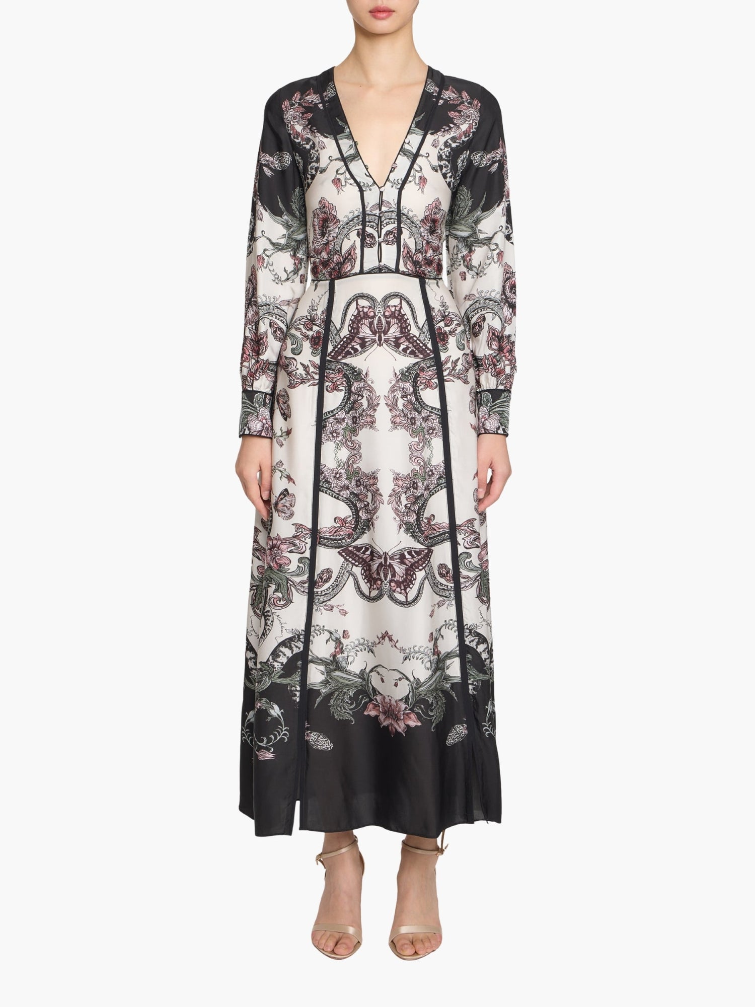 Garden of Eve Corded Twill Midi Dress | Green Multi