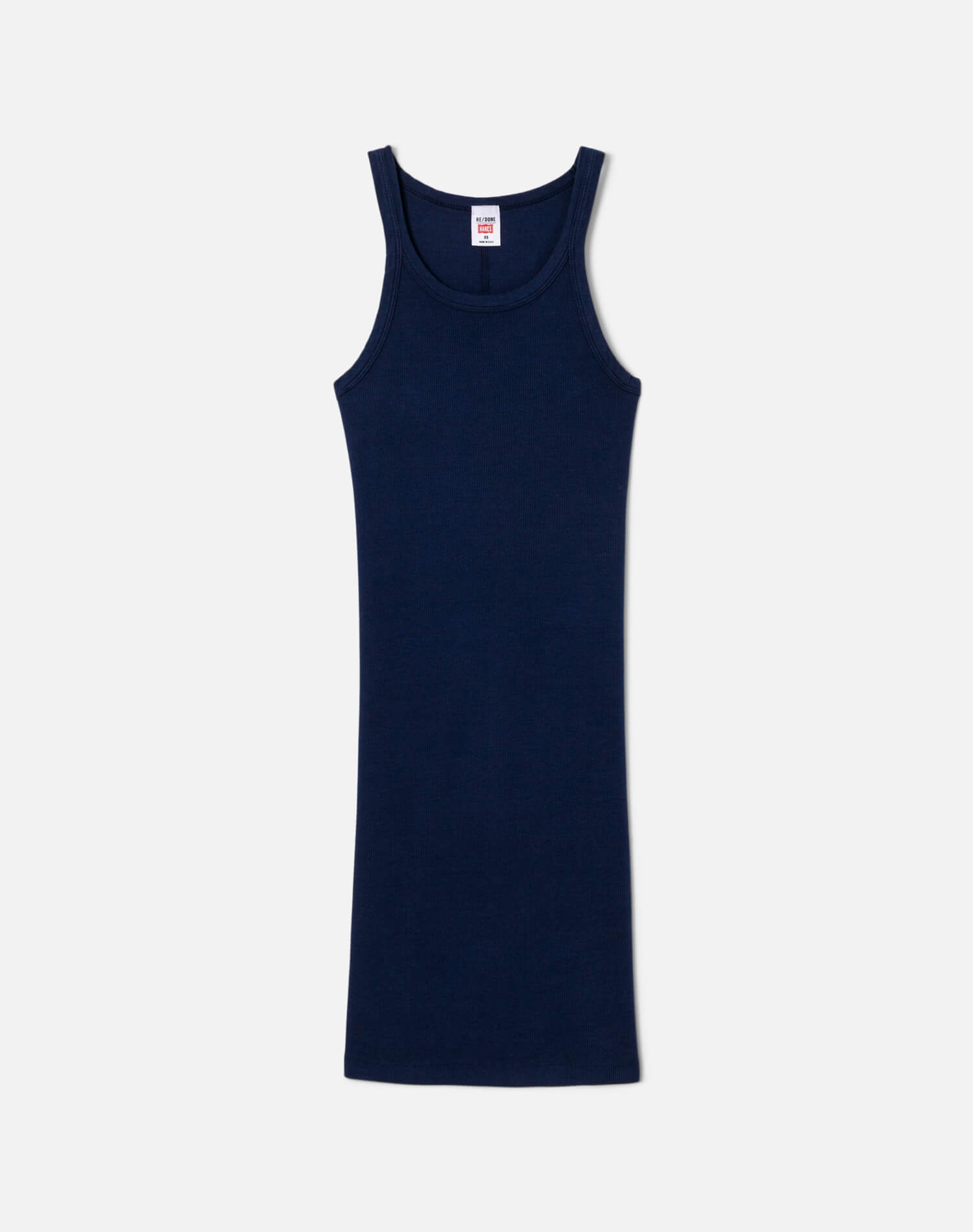 Womens | Ribbed Tank Mini Dress | Vintage Navy
