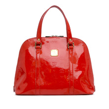 MCM | Pre-Owned Visetos Patent Handbag | Red