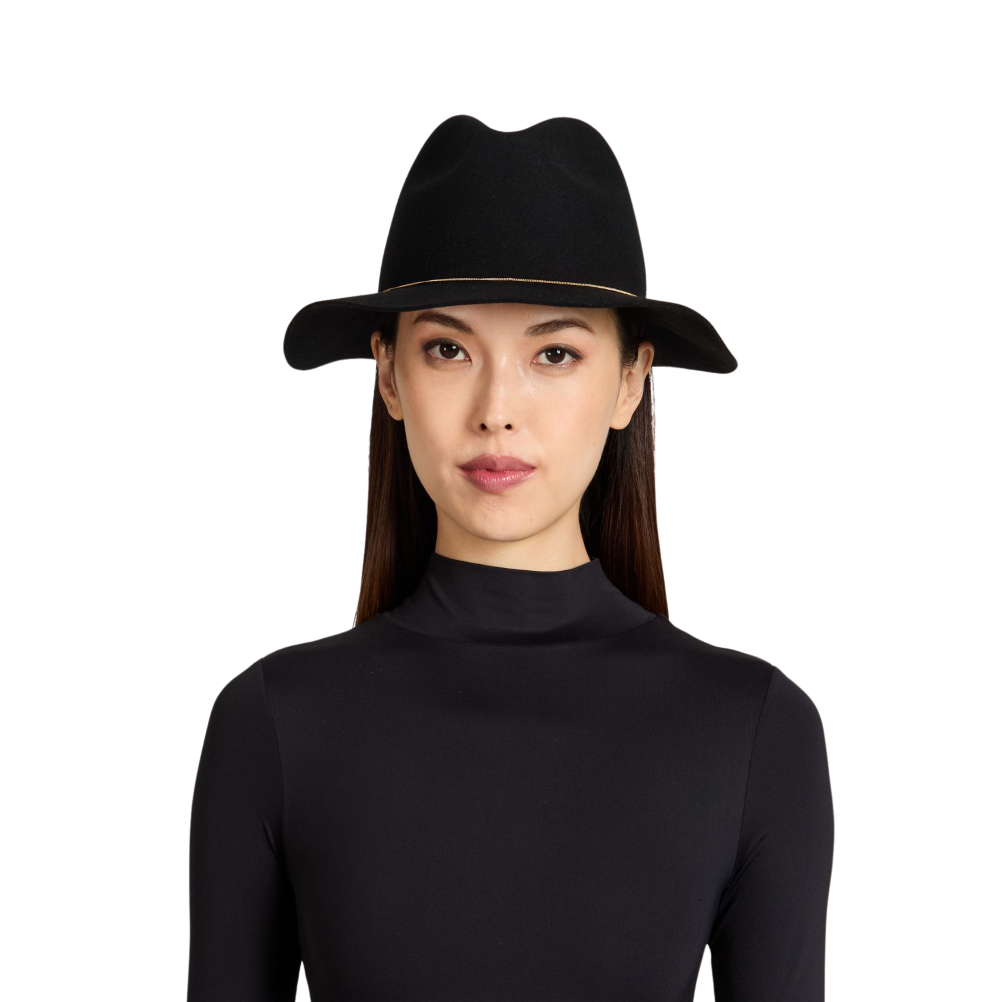 Sandy Wool Felt Fedora | Black