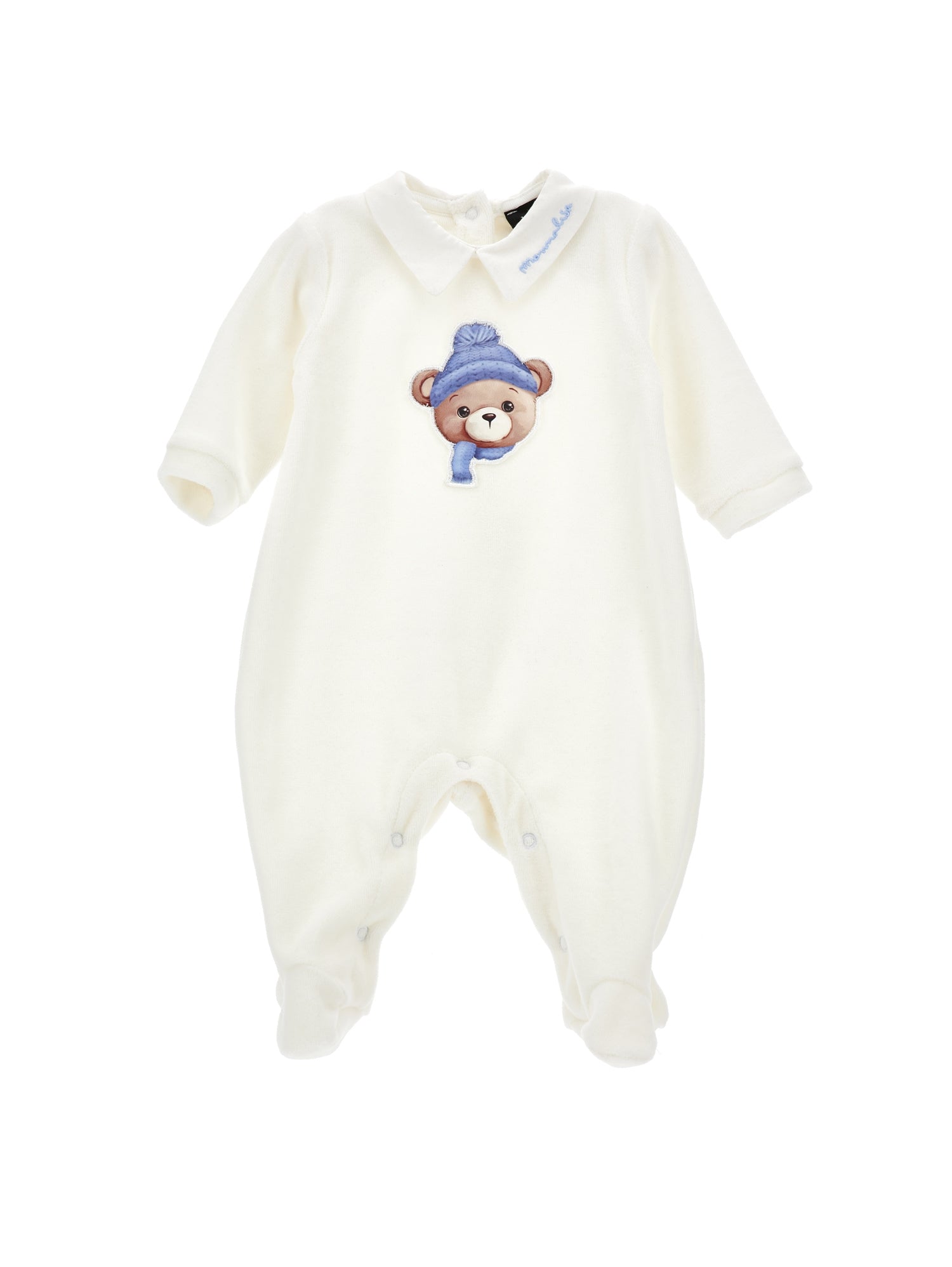 Boys | Chenille Playsuit With Collar | Cream