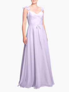 Naples Ruffle Strap Gown | Lilac