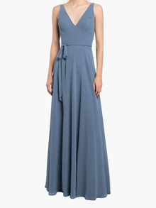Aprilia A-Line Gown | Dusty Blue