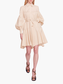 Poplin Mini Shirt Dress | Sand