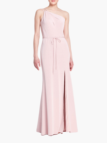 Novara One Shoulder Strappy Gown | Blush