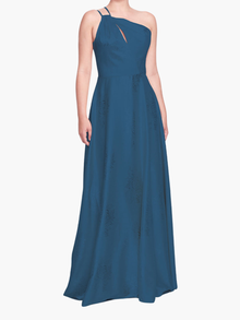 Barletta One-Shouder Gown | Dusty Blue