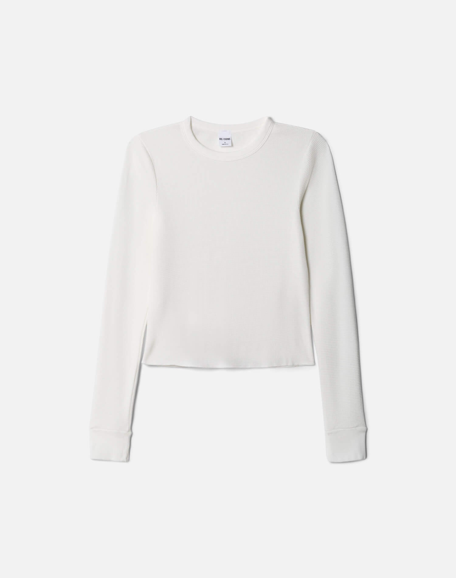 Womens | Hanes Waffle Baby Long Sleeve | Off White