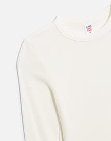 Womens | Hanes Waffle Baby Long Sleeve | Off White