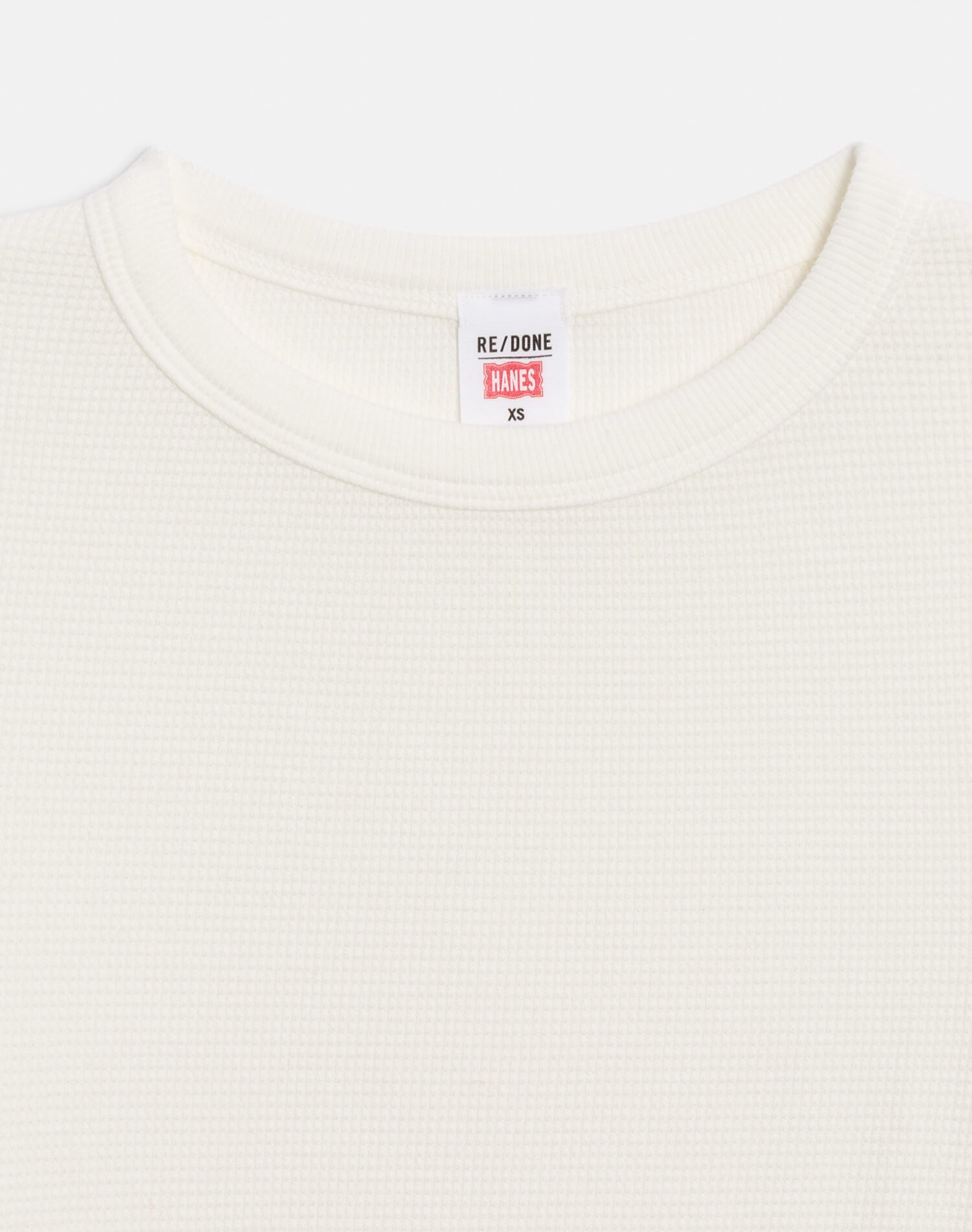 Womens | Hanes Waffle Baby Long Sleeve | Off White