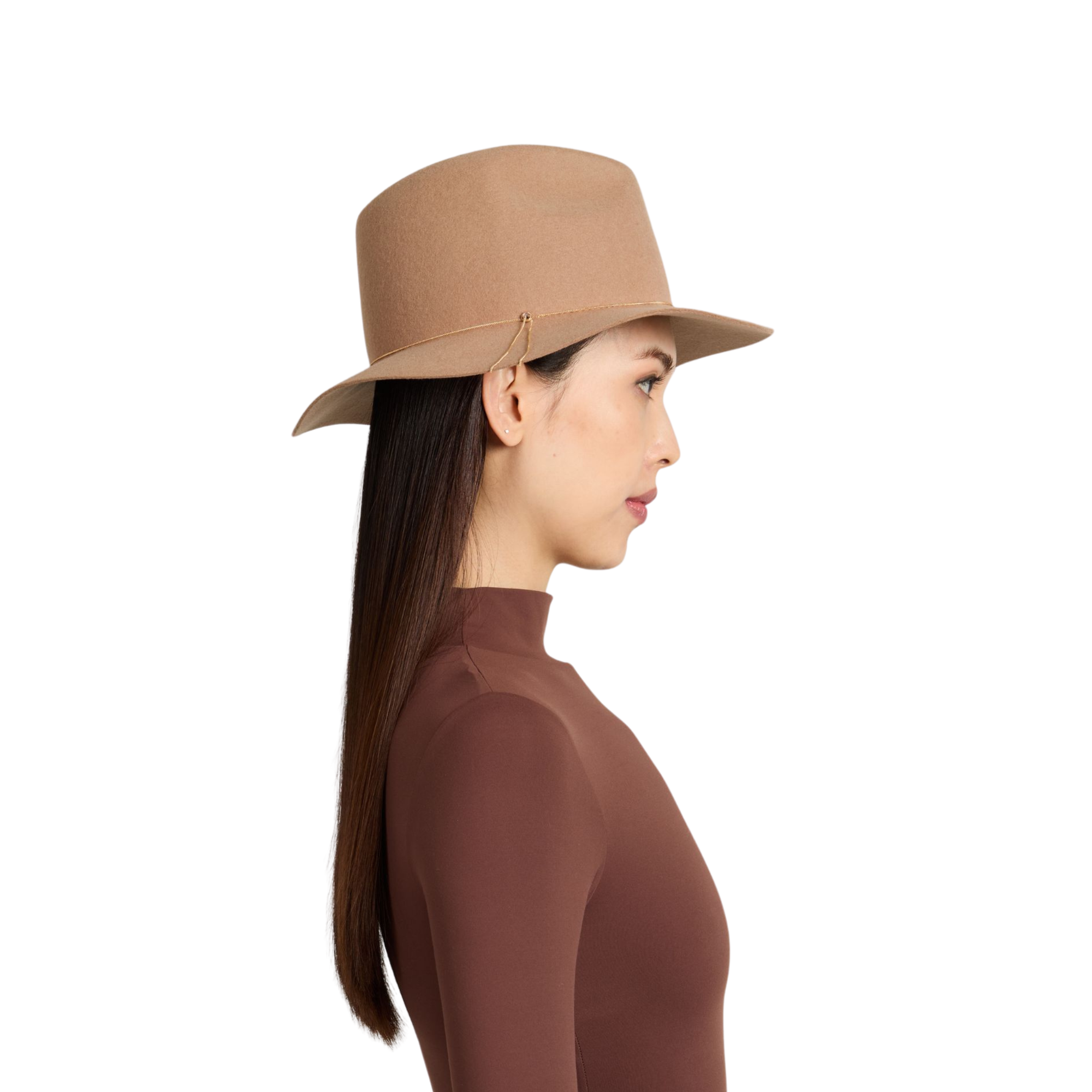 Sandy Wool Felt Fedora | Camel