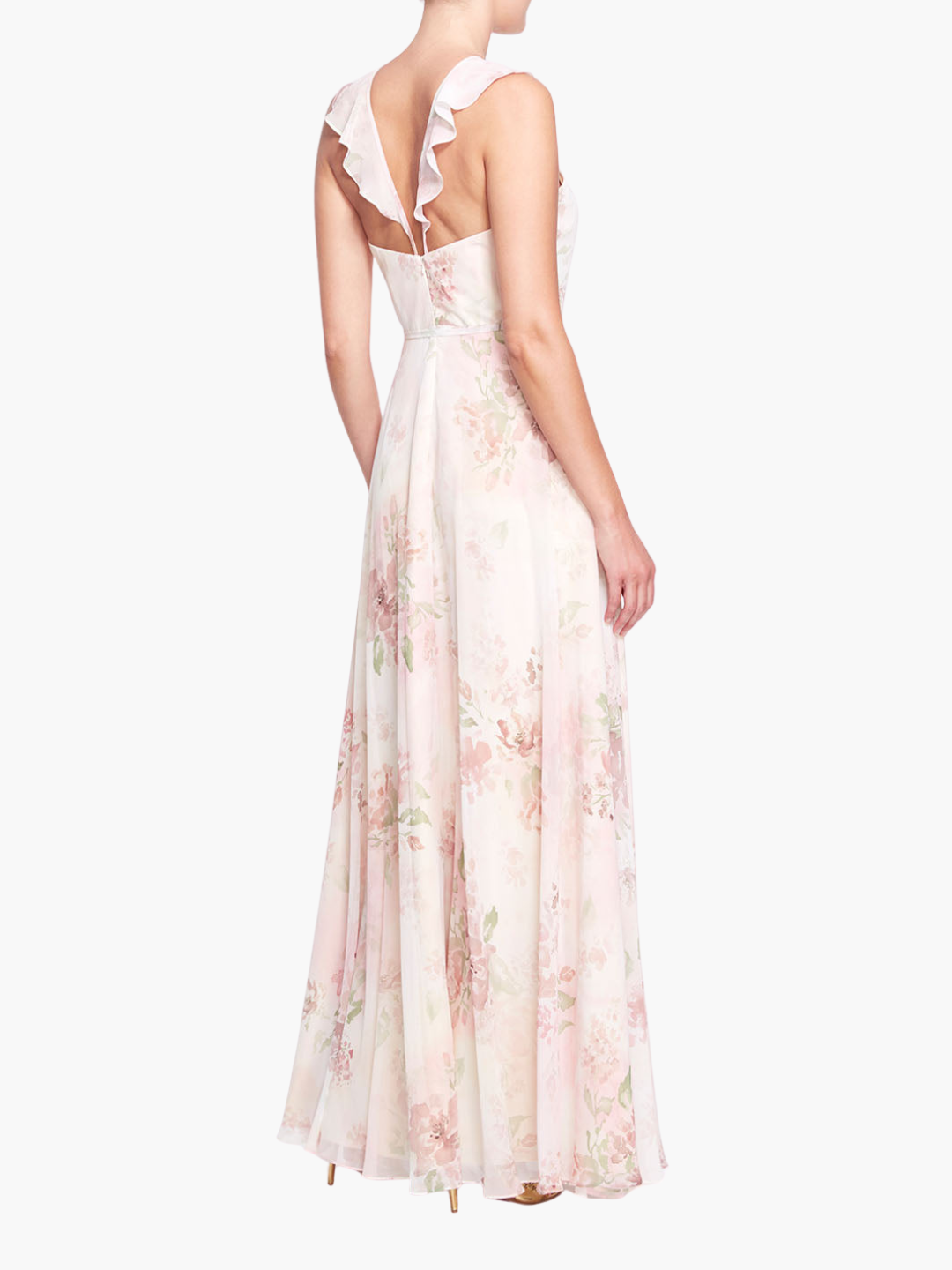 Pavia Printed Gown | Blush