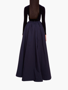 Velvet Taffeta Gown | Midnight