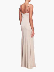 Crema Deep V Gown | Champagne