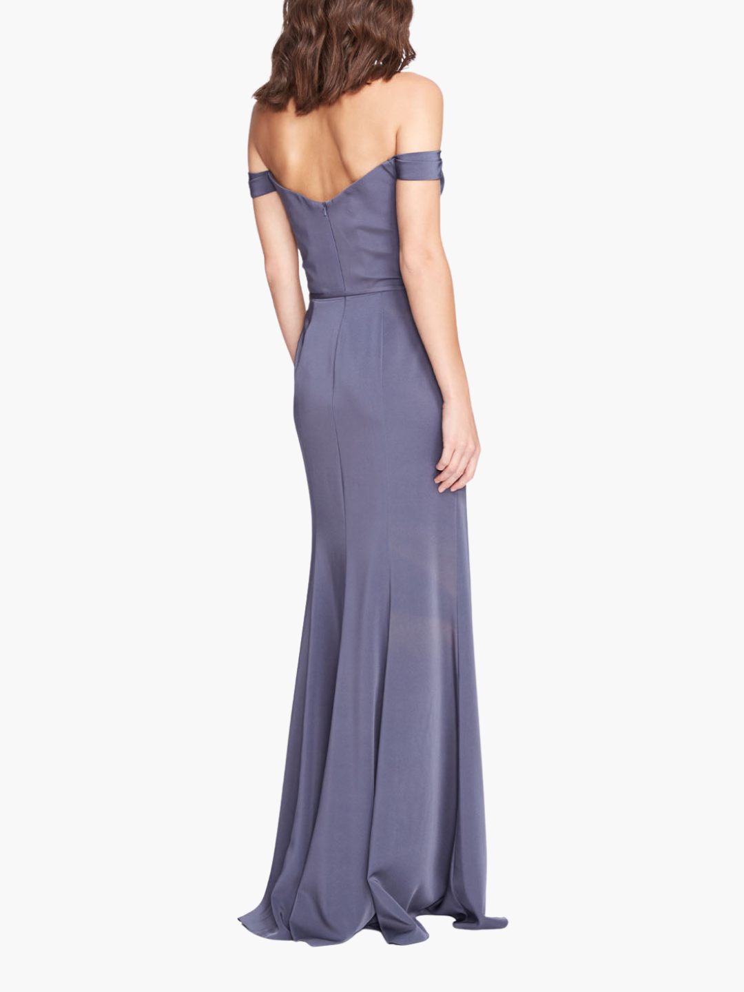 Rimindi Off Shoulder Draped Gown | Steel Blue