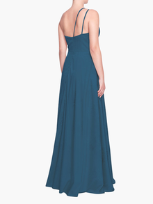 Barletta One-Shouder Gown | Dusty Blue