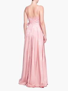 Matera Wrap Floral Gown | Rose