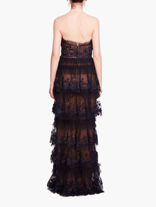 Tiered Terrarium Column Gown | Midnight