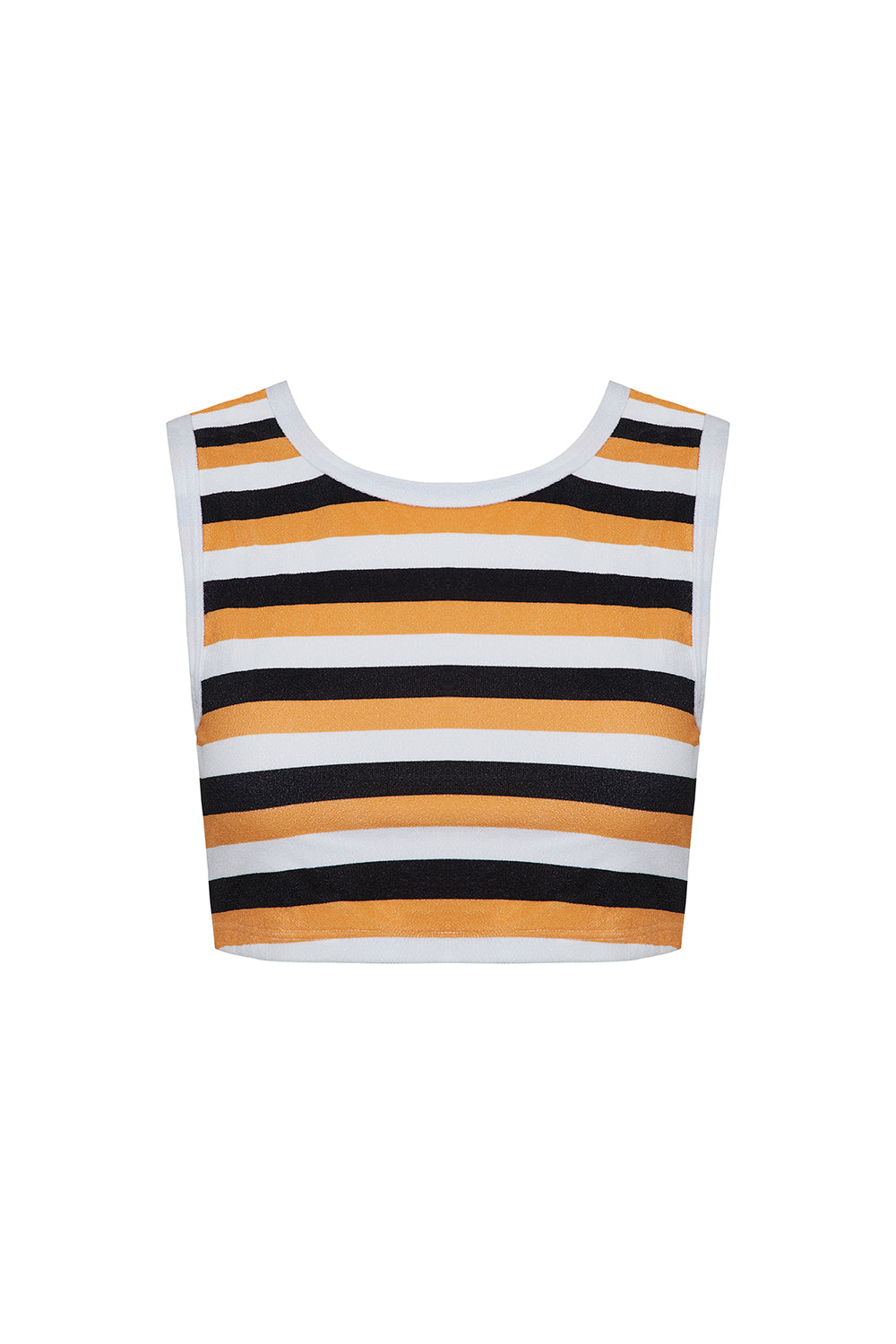 C Muscle Tee | Parasol Stripe Eco Terry