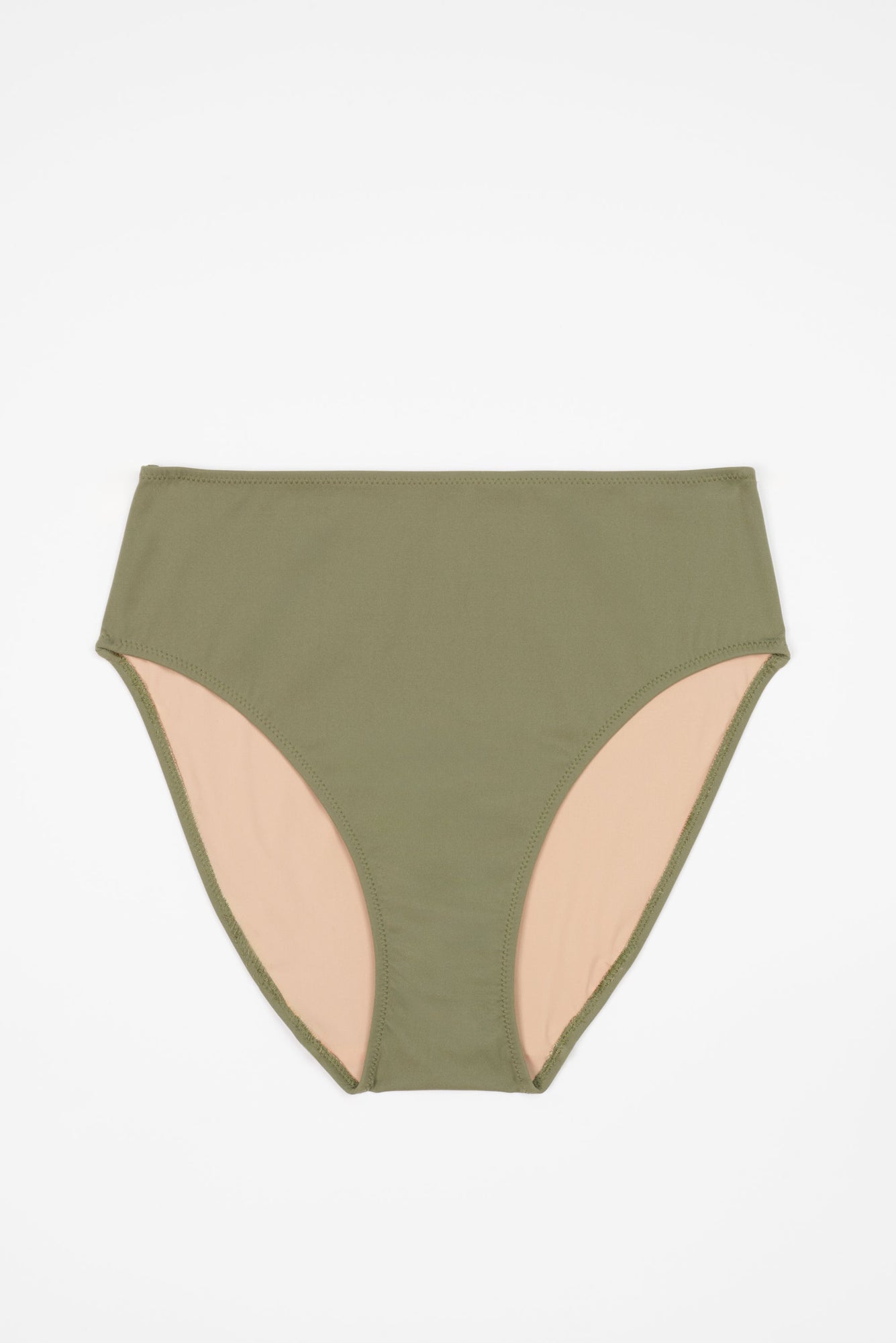 Essential High Waist Bikini Bottom | Olive