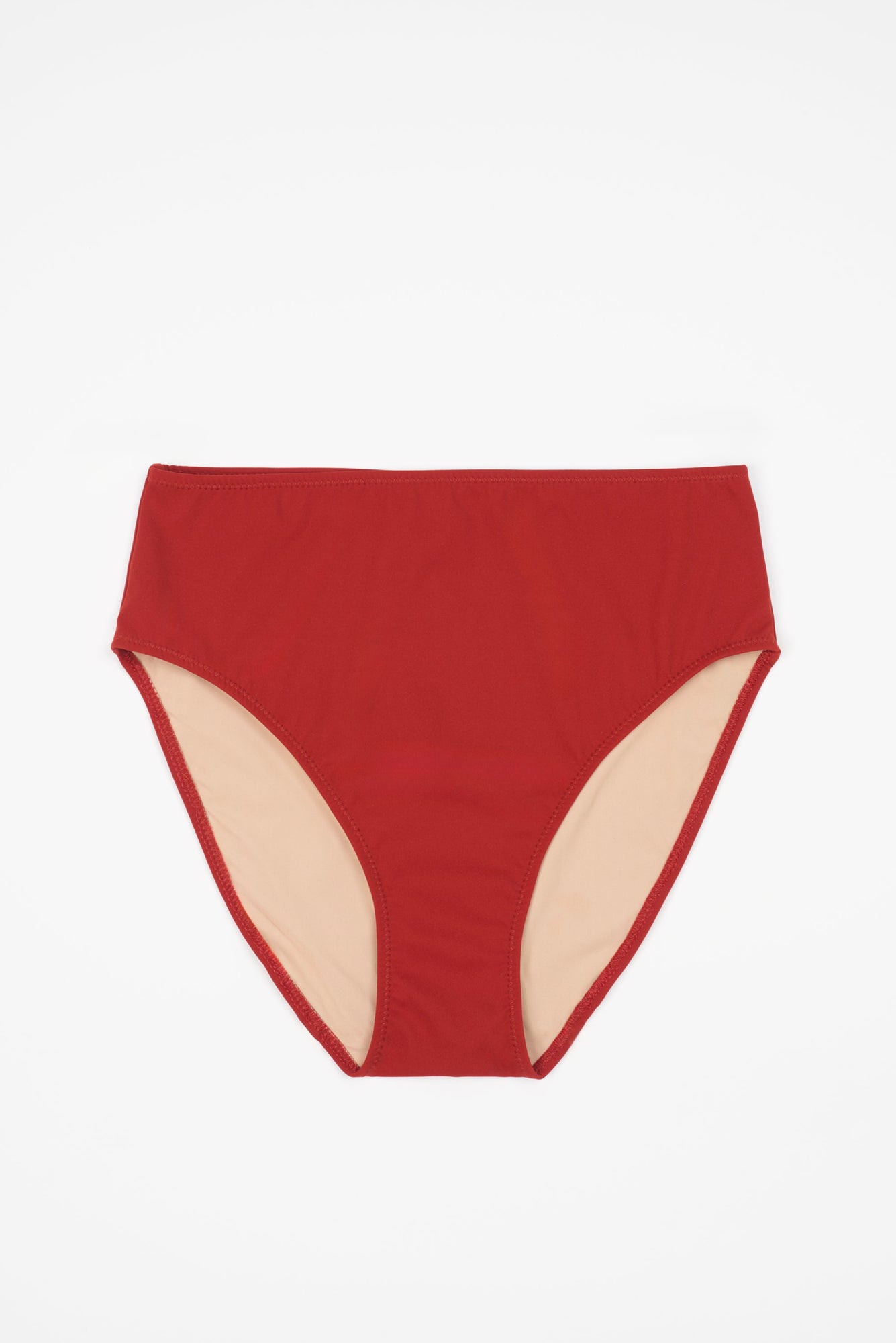Essential High Waist Bikini Bottom | Crimson