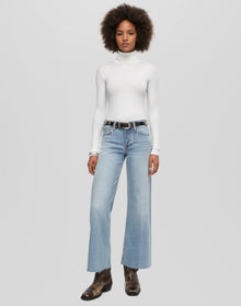 Womens | Comfort Stretch Mid Rise Wide Leg Crop | Undertow