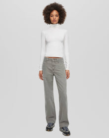 Womens | Hanes Sheer Turtleneck | Vintage White