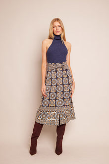 Oslo Skirt | Blue Medallion Tile