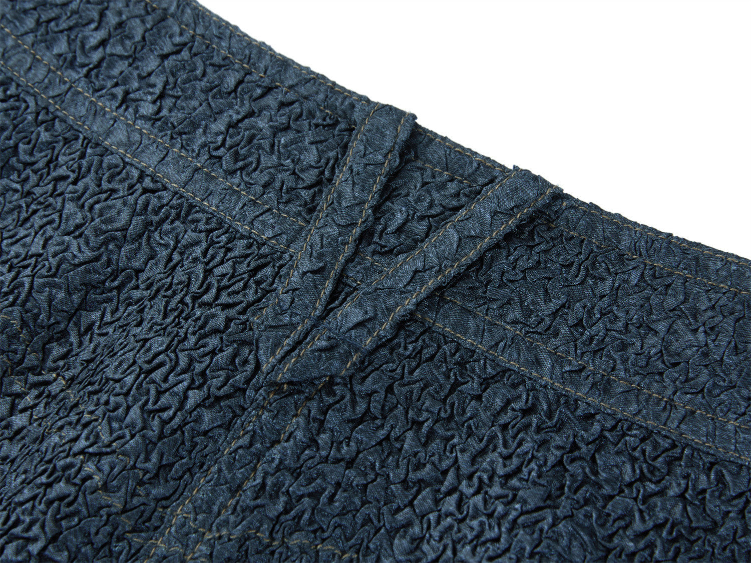 Textured Straight Pants | Navy