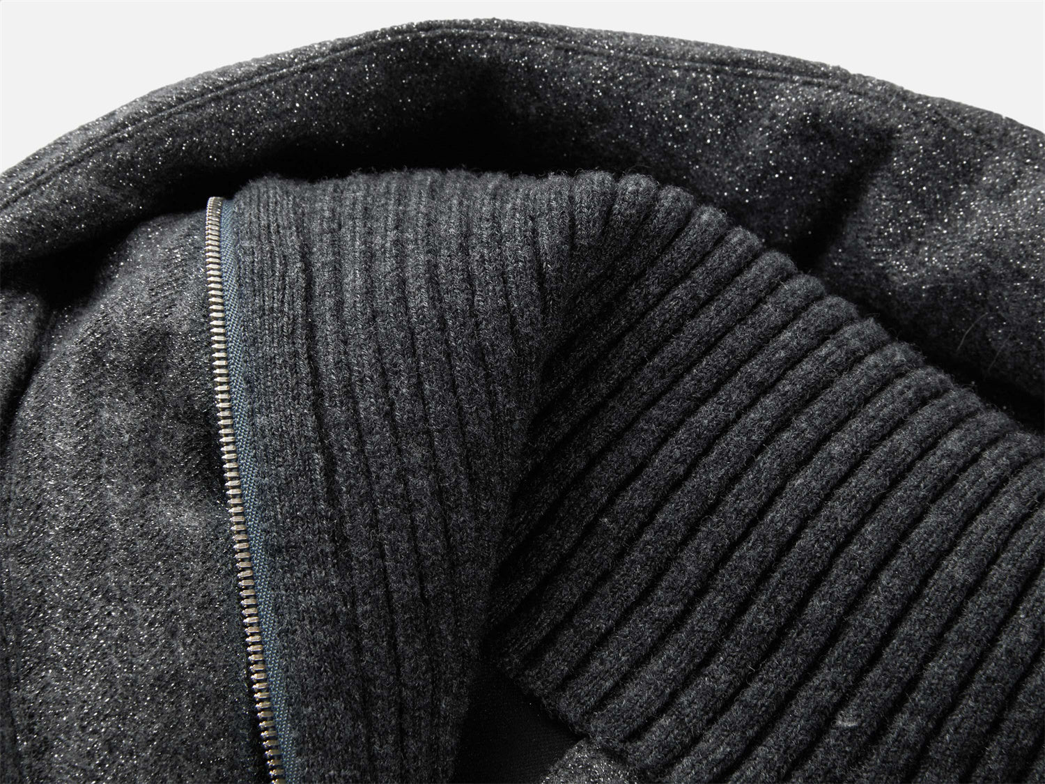Wool-Blend Long Down Coat | Grey