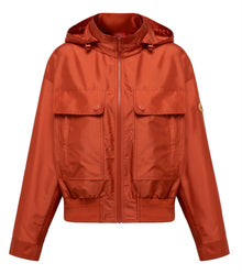 Short O-Shaped Jacket | Orange