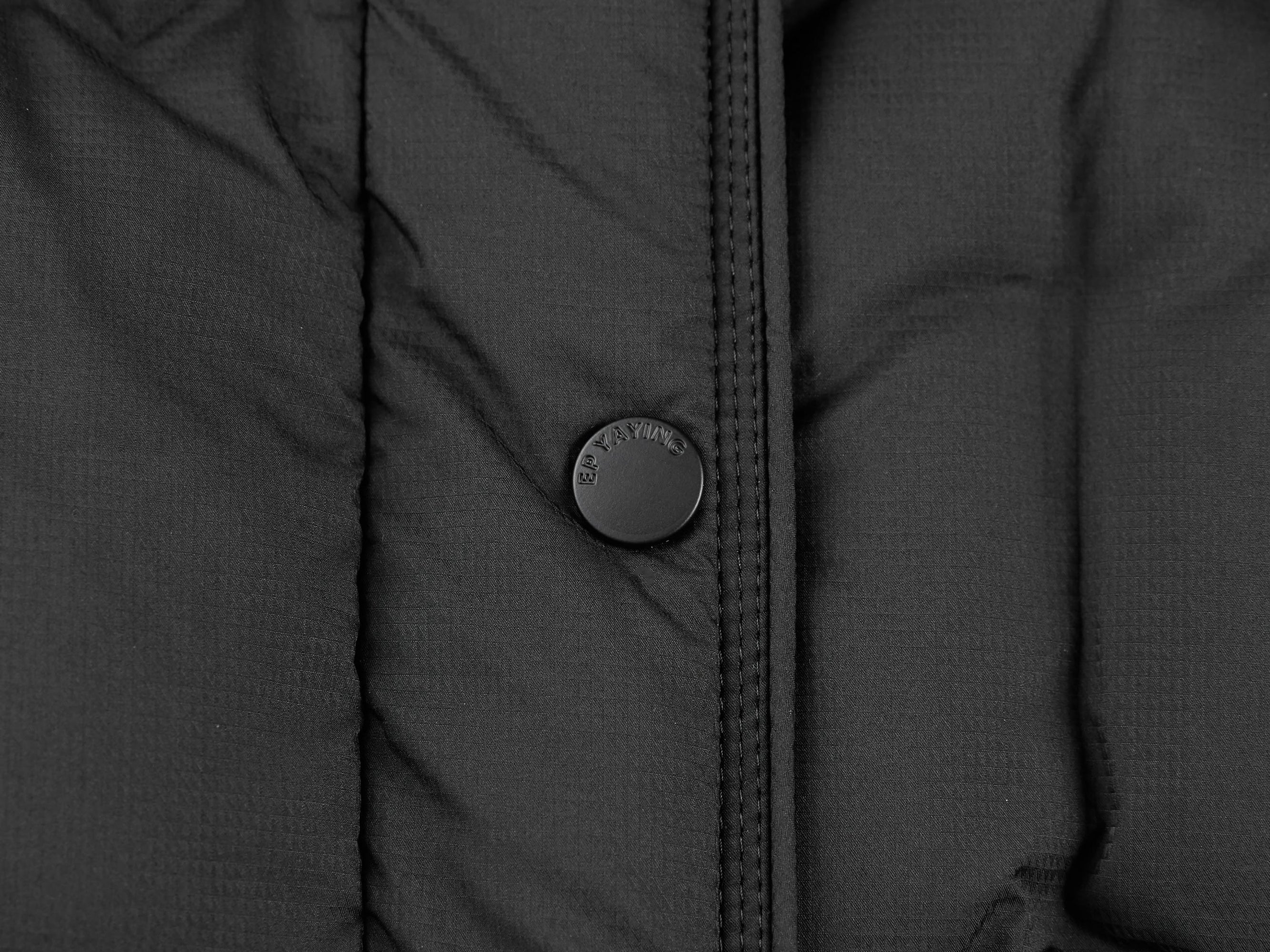 Quilted Long Coat | Black