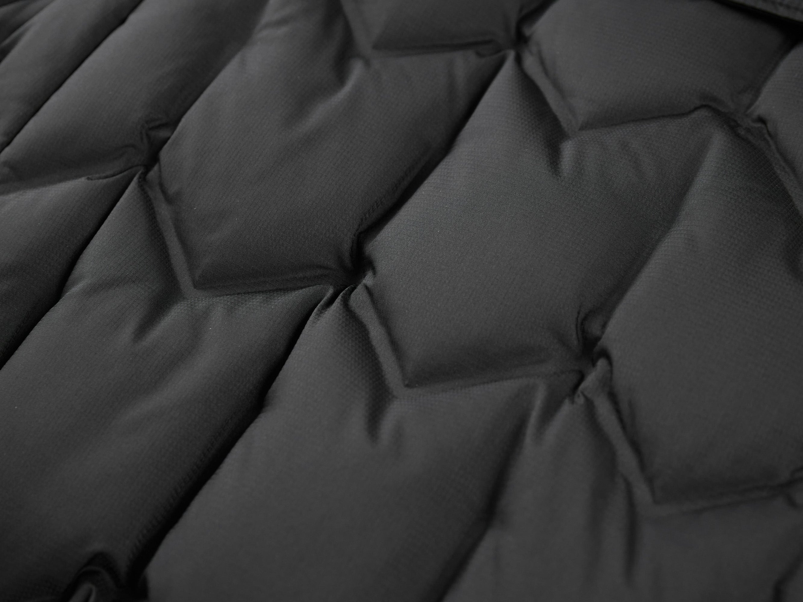 Quilted Long Coat | Black