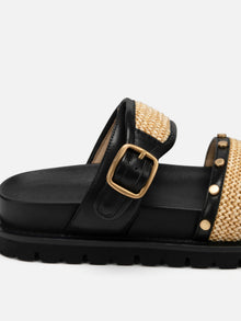 One-Strap Thick-Soled Sandals | Black