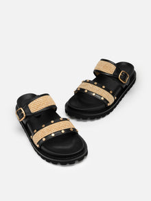 One-Strap Thick-Soled Sandals | Black