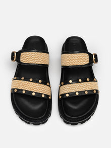 One-Strap Thick-Soled Sandals | Black
