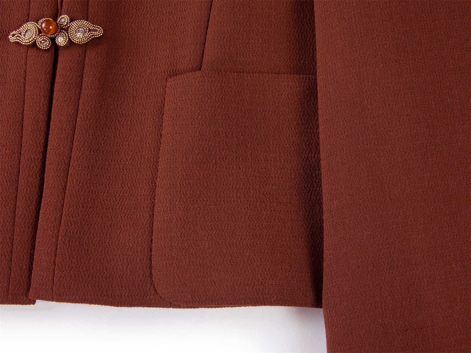 Wool Blazer | Wine Red