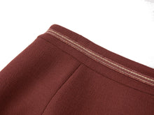 Wool Bag Skirt | Wine Red