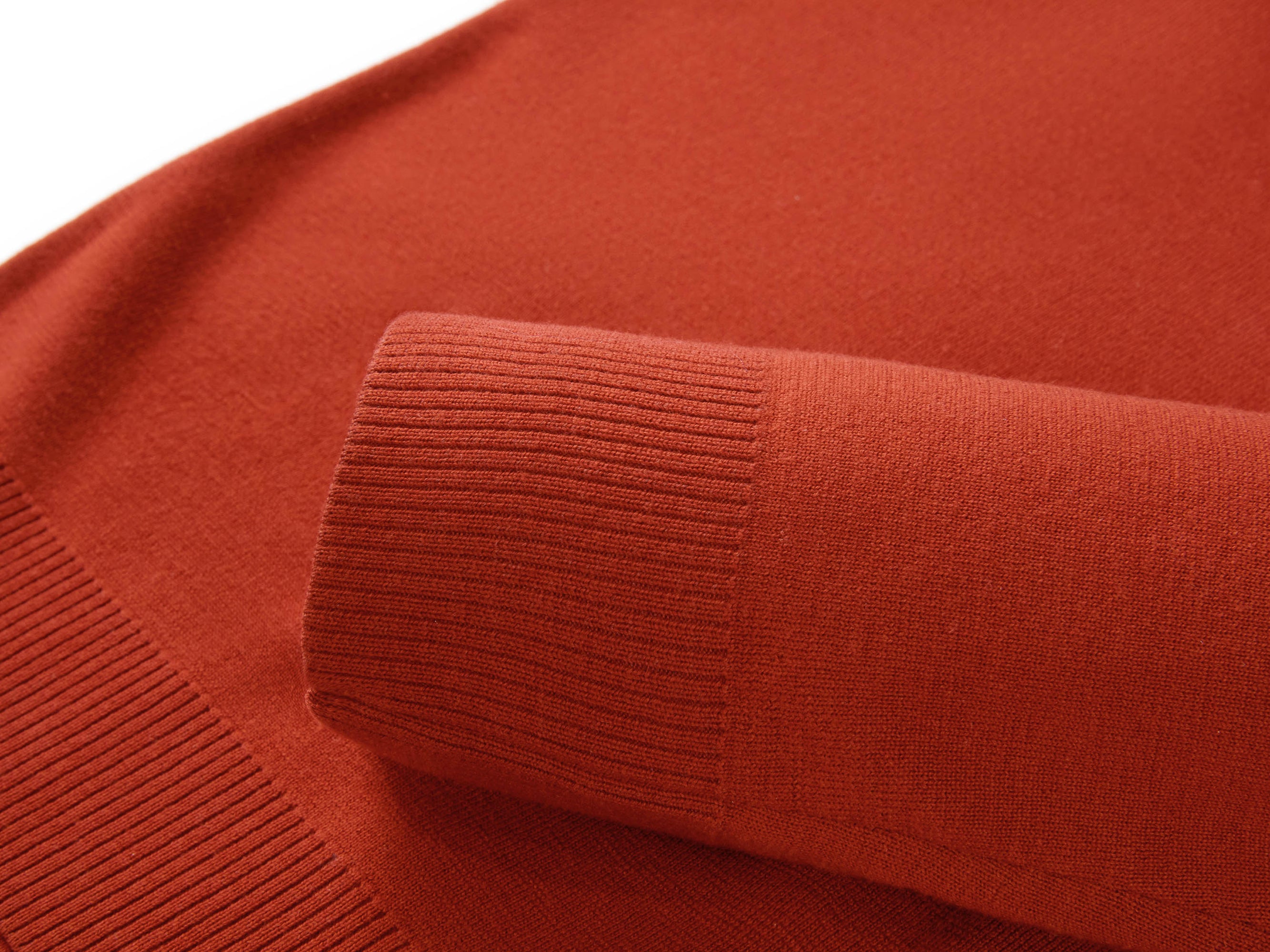 Wool Embroidered Sweater | Orange