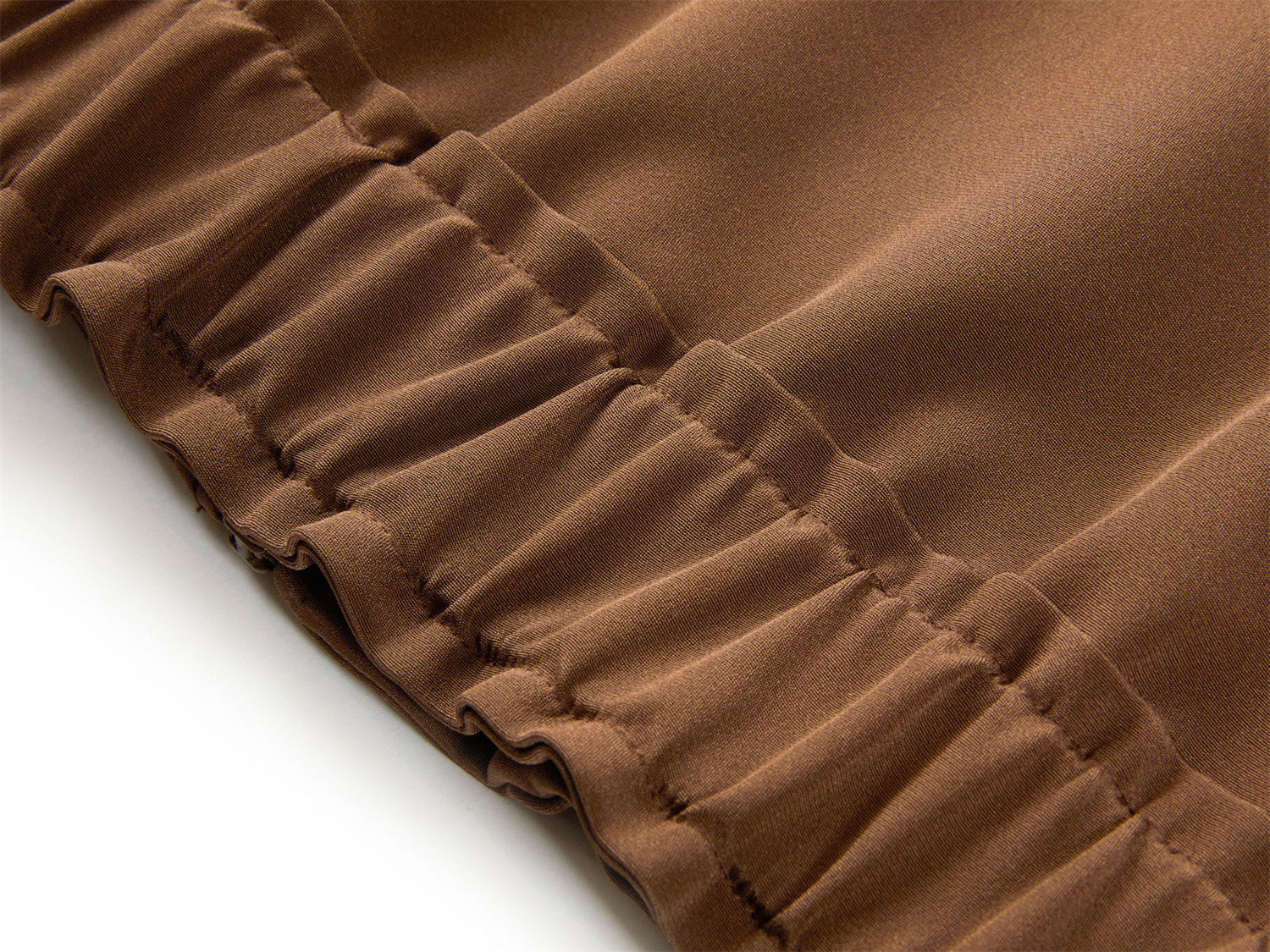 Silk Stand Collar Jacket | Brown
