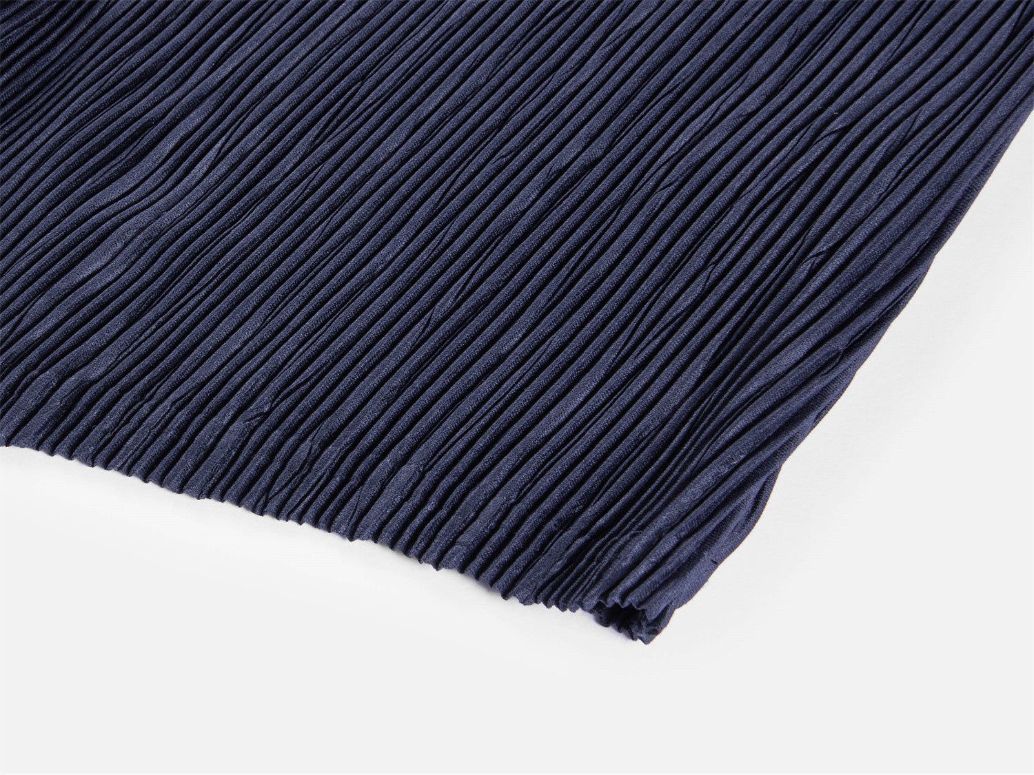 Pleated Textured Vest | Navy