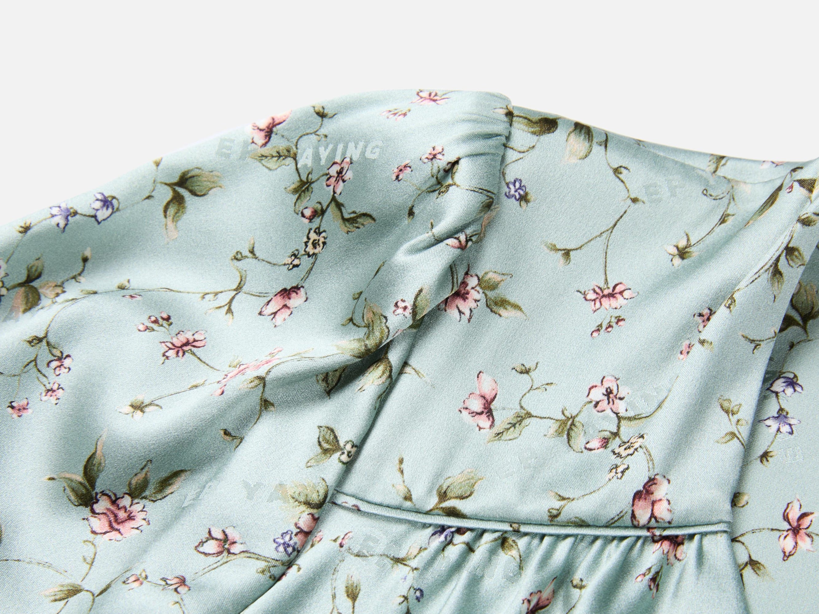 Silk Printed Tea Dress | Green