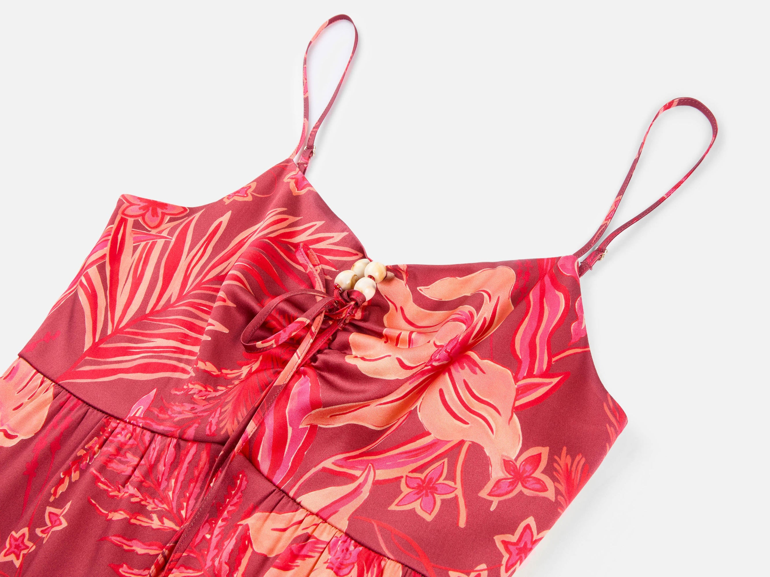 Printed Casual Camisole Dress | Red