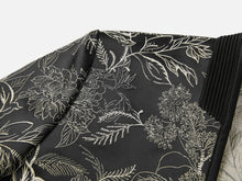 Silk Satin Jacquard Waist-Cinched Blazer | Black